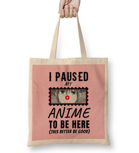 Sarcasm Funny Anime And Manga Otaku Lover Gift Bez Çanta Uzun Saplı