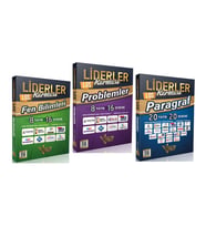LİDERLER KARMASI LGS FEN BİLİMLERİ + PROBLEMLER + PARAGRAF DENEMELERİ (3 KİTAP)