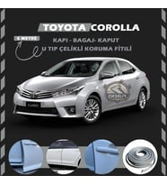 Toyota Corolla Oto Araç Kapı Koruma Fitili 5metre Parlak Gri Renk