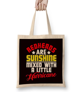 Redheads Sunshine Hurricane Ginger Red Orange Head Irish Bez Çanta Uzun Saplı