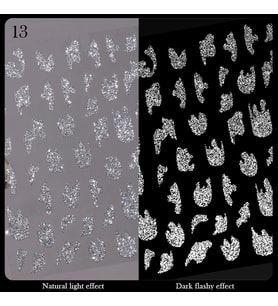 3D Reflektif efekt nail art sticker  model - 13 (55881- 13)