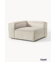 Most Mollis Köşe Modül Berjer Silinebilir Fitilli Kadife Kumaş Yumuşak Sünger (EVİNİZE TESLİM) (Ekru)