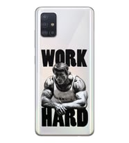 Samsung Galaxy A51 Uyumlu Arnold Fitness Tasarımlı Şeffaf Telefon Kılıfı