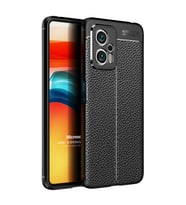 Microsonic Xiaomi Poco X4 GT Kılıf Deri Dokulu Silikon Siyah (Siyah)