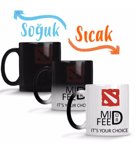 Dota 2 Mid Or Feed Sihirli Kupa Bardak Porselen