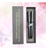 KİŞİYE ÖZEL KUTULU ROLLER TÜKENMEZ KALEM SETİ (Füme)