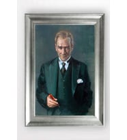 Gümüş Çerçeveli Atatürk Tablo cv1058
