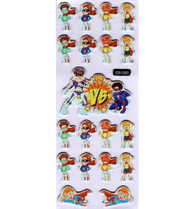Sticker Kabartmalı Sticker Defter Planlayıcı Etiket (cb550) 16x7 cm- Süper Çocuk Kahraman