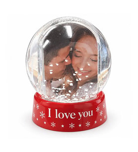 Kişiye Özel I Love You Fotoğraflı Kar Küresi – 2 Fotoğraflı