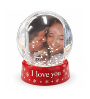 Kişiye Özel I Love You Fotoğraflı Kar Küresi – 2 Fotoğraflı