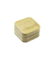 KARE= 9.7 X 9.7CM 6PCS BAMBU - AHŞAP ÇAY TABAK (5343)