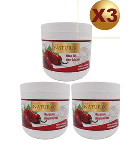 3 Adet Paprika Chili Biber Balsamı Masaj Jeli 500 Ml