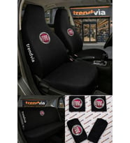 Fiat (Eski) Logolu Oto Koltuk Kılıfı Ön Arka Set – Penye Universal Koltuk Koruyucu Servis Kılıfı