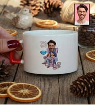Kişiye Özel Karikatürlü Dog Dad Köpek Babası Lüks Fincan Babalar Günü Hediyesi