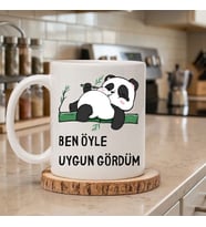 Ben Öyle Uygun Gördüm vurucu sözlü Kişiye Özel Çift Taraf Baskılı Kupa bardak