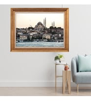 Altın Paspartulu Çerçeveli Tablo CV1336 (Gold)