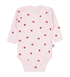 Civil Baby Uğur Böceği Empirme 0-48 Ay Çıtçıtlı Badi - Pembe