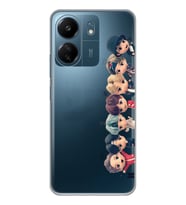 Xiaomi Redmi 13C Uyumlu Bts Tüm Karakterler Tasarımlı Şeffaf Telefon Kılıfı
