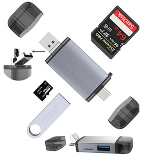 pilelistore ZR428 T993A Type-C 3 İn 1 Card Reader