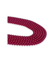 6 MM Yakut Doğal Taş Dizi (Kırmızı)