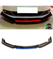 Vw Jetta MK5 Mavi Renkli Şeritli Dilli Ön Lip 4 Prç Parlak Siyah ABS 2005 -2010
