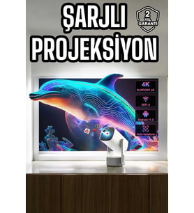 Taşınabilir Sinema Oyun Projektörü Akıllı Projeksiyon Android 11 - Lisinya
