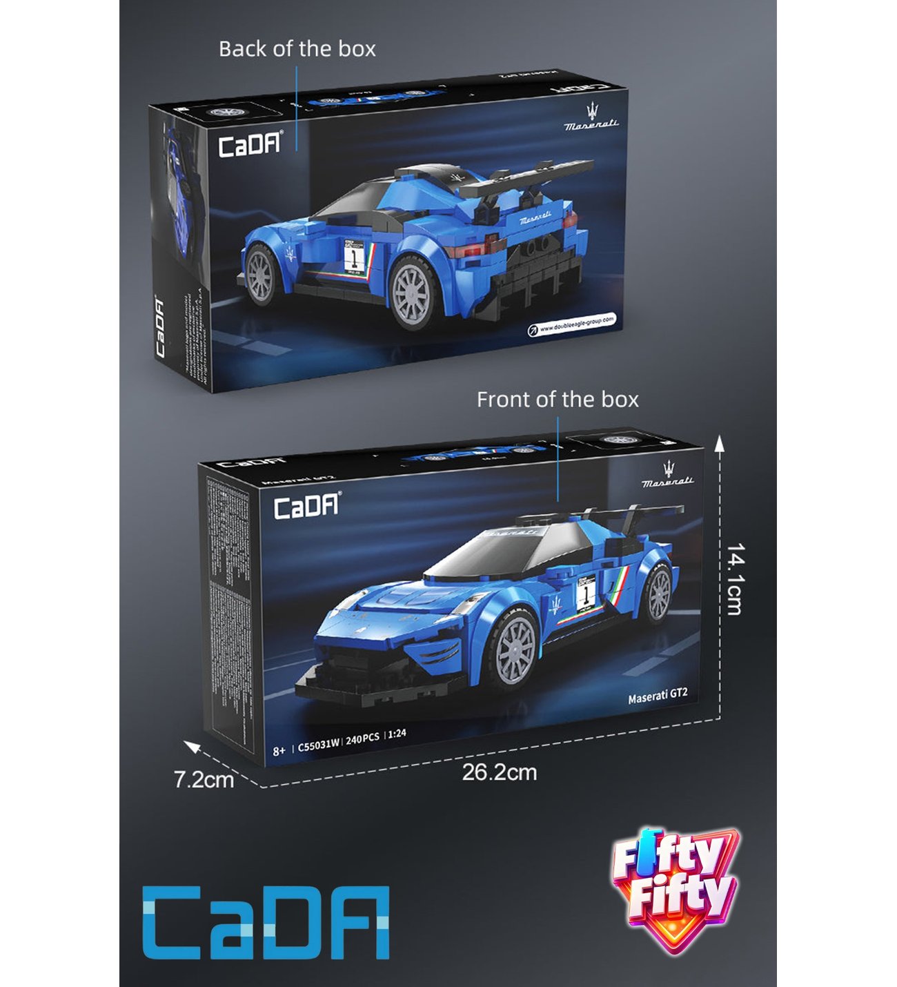 Cada Maserati GT2 1:24 C55031W (240 Parça) Oyuncak Yapım Seti Blok