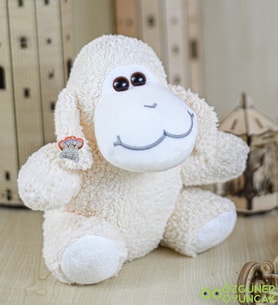 Pandamkee 25 cm SEVİMLİ KUZU ( % 100) YERLİ (Beyaz)