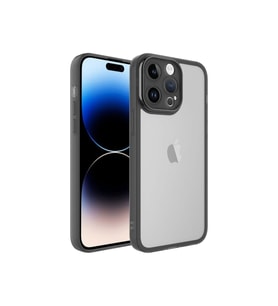 Apple iPhone 14 Pro Max Uyumlu Kılıf Kamera Korumalı Transparan Zore Post Kapak (Siyah)