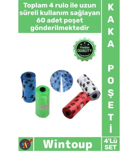 #Poşet Sızdırmaz Dayanıklı Rulo Yedek Dışkı Toplama Poşeti Renkli Set Sağlam Köpek Kaka Poşeti 4'lü