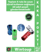 #Poşet Sızdırmaz Dayanıklı Rulo Yedek Dışkı Toplama Poşeti Renkli Set Sağlam Köpek Kaka Poşeti 4'lü