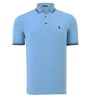 T8586 DEWBERRY ERKEK POLO YAKA T-SHIRT-AÇIK MAVİ