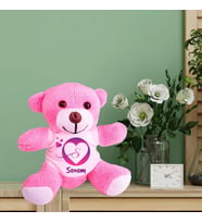 Kişiye Özel Peluş Pembe Ayı HK2542