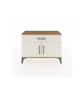 Arges Şifonyer Tek Raflı Tek Çekmeceli 2 Kapaklı 88x30x64 Çam-Aytaşı