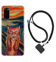 Samsung A02S A03S A10 A12 A13 A21S A22 Kılıf Boyun Askılı Silikon Tablo Cat 1788