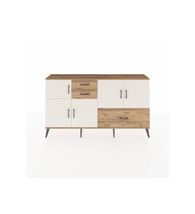Arges Konsol 5 Raflı 3 Çekmeceli 5 Kapaklı 176x30x99 Çam-Aytaşı/Çam