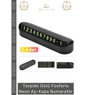 #Numaratör Araç İçi Mıknatıslı Magnetli Şık Tasarım Park Telefon Numarası Gizleme Neon Aç Kapa Numar