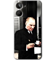 Realme 10 4G Kılıf HD Desen Baskılı Kılıf - Atatürk Türk Kahvesi