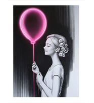 Balonlu Kız Modern Mdf Tablo