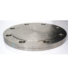 316 Kalite DN150 Kör Flanş 6'' PN10 DIN2527 Paslanmaz Çelik Flange 168,3mm Jktl Uyumlu Gemi Tesis