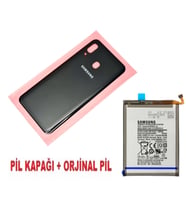 Tkgz Samsung Galaxy A30 A 305 Arka Pil Batarya Kapağı + PİL SİYAH