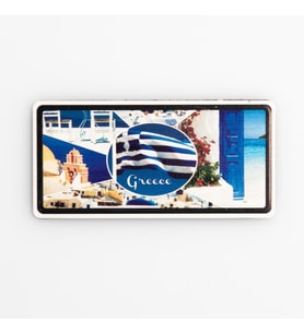 Yunanistan Temalı Plaka Magnet (Karışık)