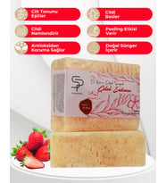 Pure and Shine EL YAPIMI DOĞAL SÜNGERLİ   ÇİLEK SABUNU