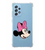 Samsung Galaxy A52s  Köşe Korumalı Antişok Kapak Minnie Mouse Tasarımlı Şeffaf  Kılıf