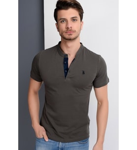 T8560 DEWBERRY T-SHIRT-HAKİ