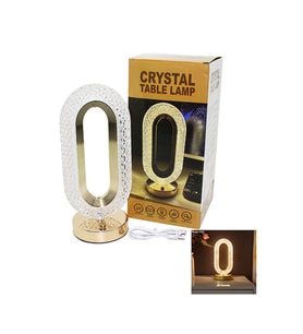 BÜYÜK OVAL 3 RENK LED DOKUNMATİK USB ŞARJLI MASA LAMBASI (5057)