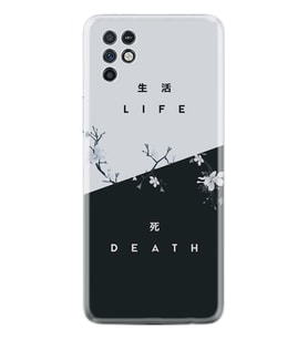 Infinix Note 10 Kılıf Resimli Desenli Baskılı Silikon Kılıf Life and Death 1339