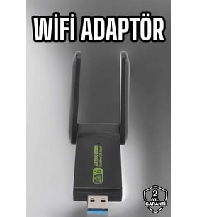 Wifi Adaptör Çift Bantlı Kablosuz Wifi Adaptörü