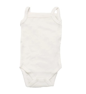 Unisex Ekru İp Askılı Çıtçıtlı Badi Zıbın