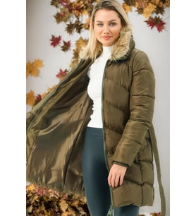 Z6767 DEWBERRY BAYAN KABAN-DÜZ HAKİ